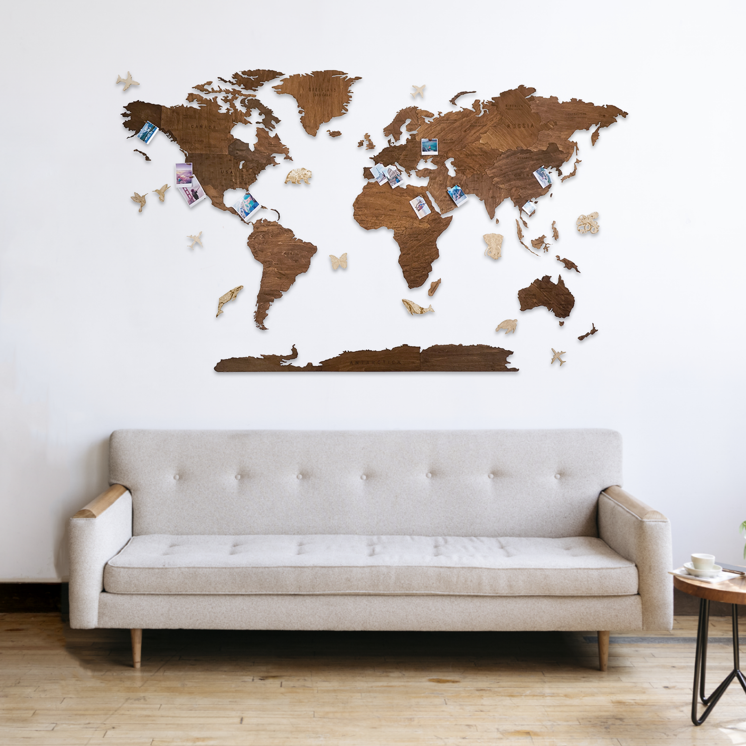 2D Wooden World Map (Terra)